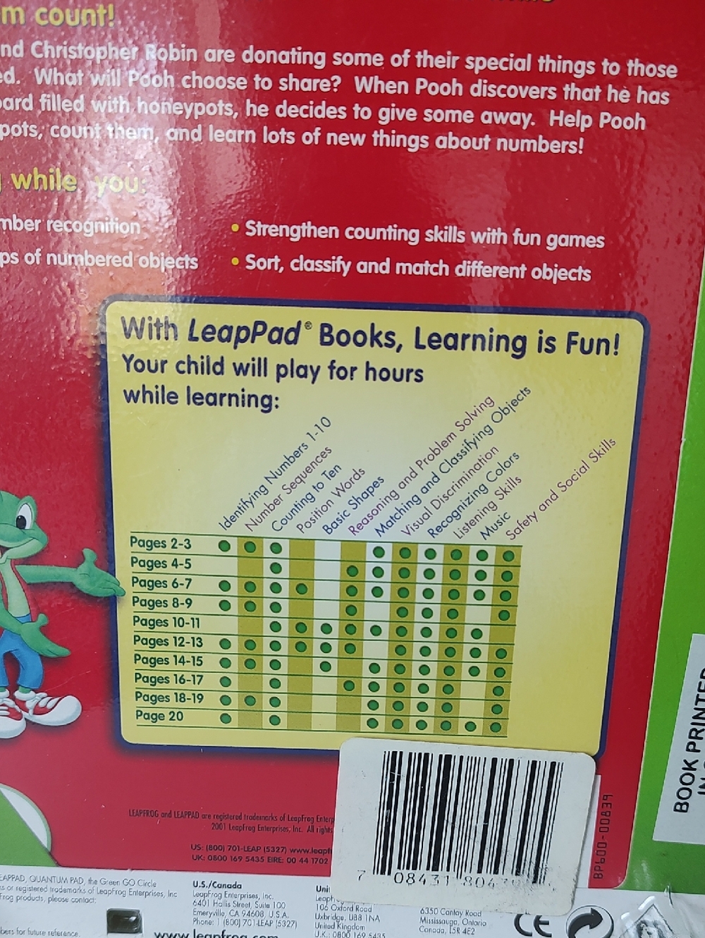 Brand New LeapPad Learning System Pre Math Interactive Book - Picture 4 of 4